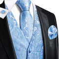 Azure Paisley Vest Set - GentCrest