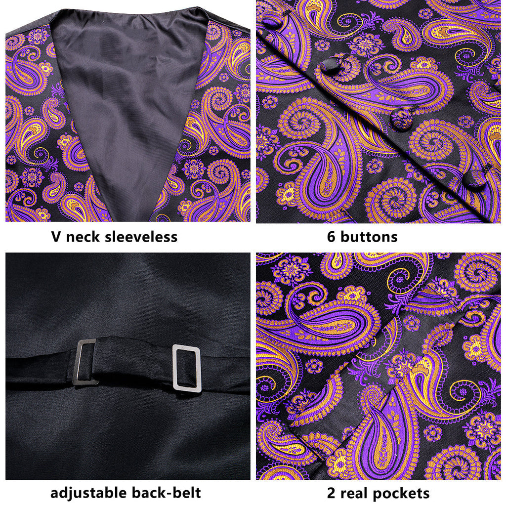 GentCrest Black Paisley Vest Set - Image 5