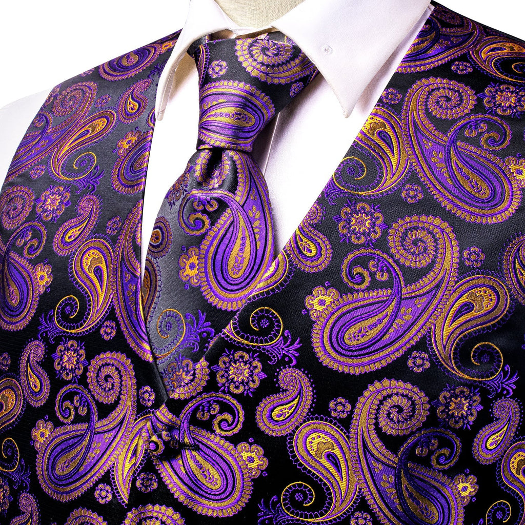GentCrest Black Paisley Vest Set - Image 3