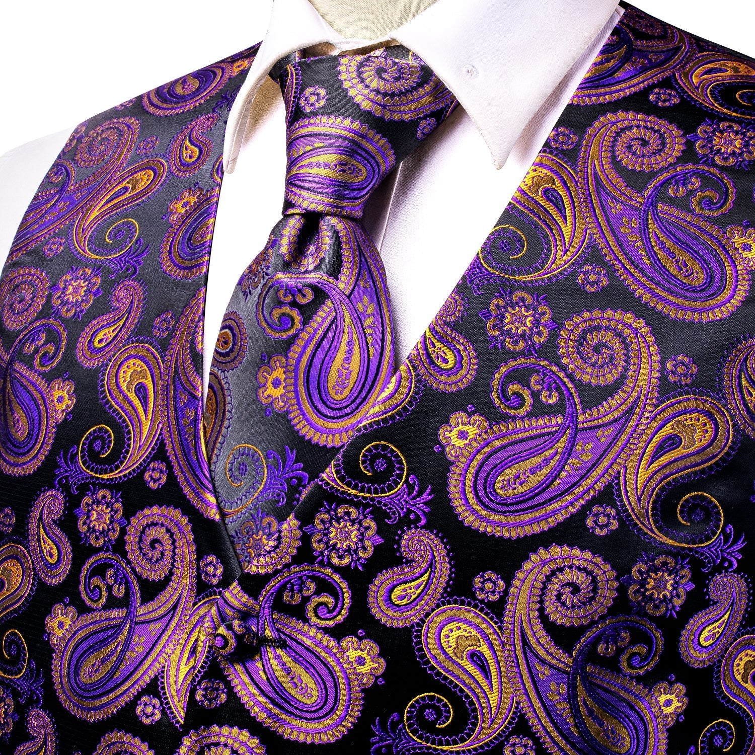 GentCrest Black Paisley Vest Set - Image 3