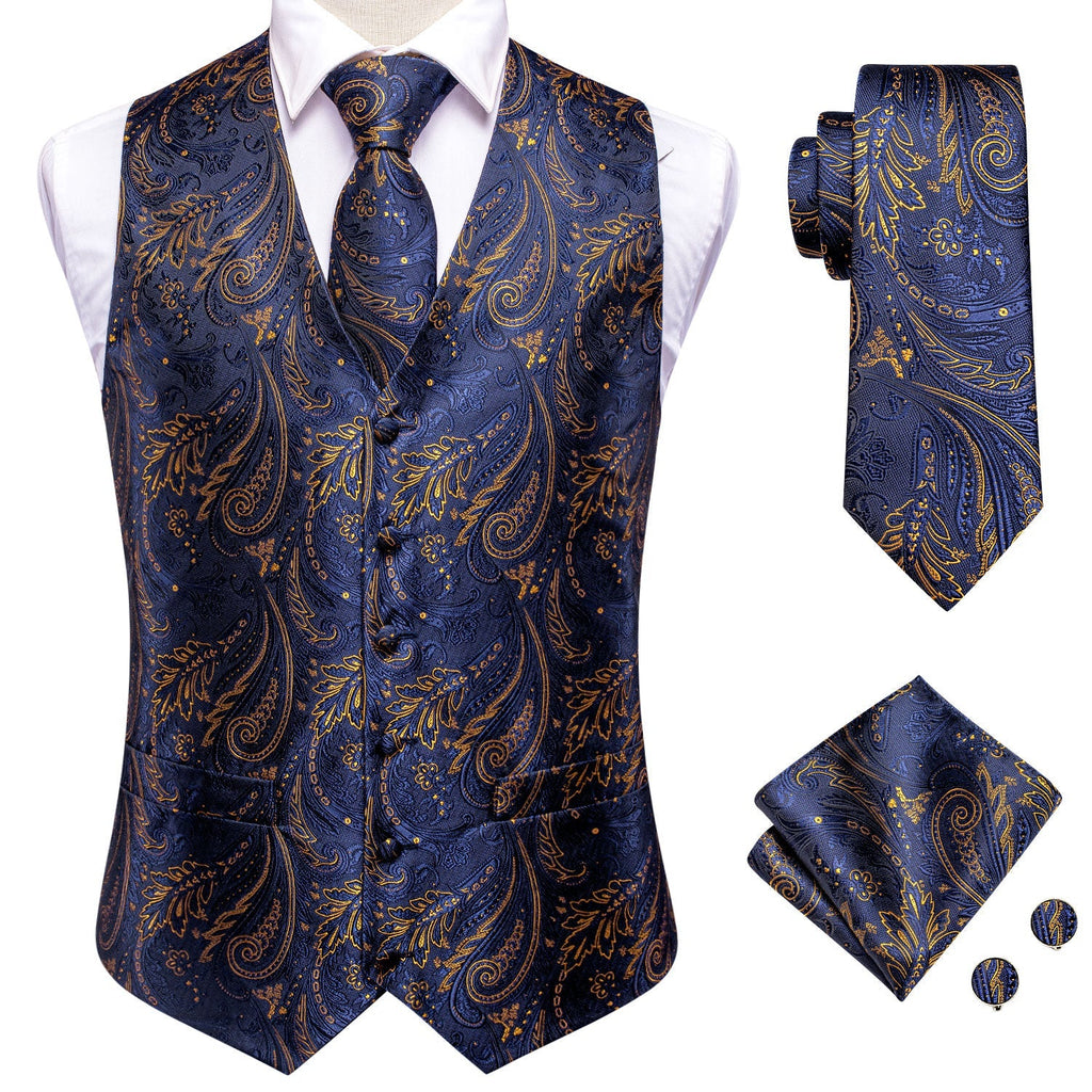 GentCrest Blue Paisley Vest Set - Image 5