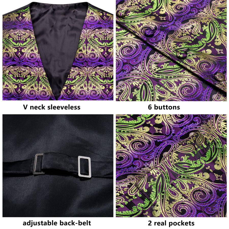 GentCrest Green Paisley Vest Set - Image 3
