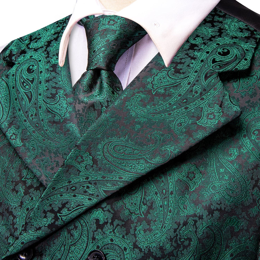 GentCrest Green Paisley Vest Set - Image 4