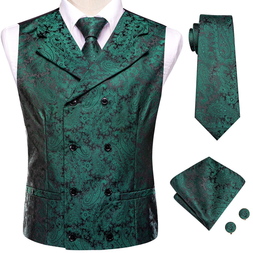 GentCrest Green Paisley Vest Set - Image 5