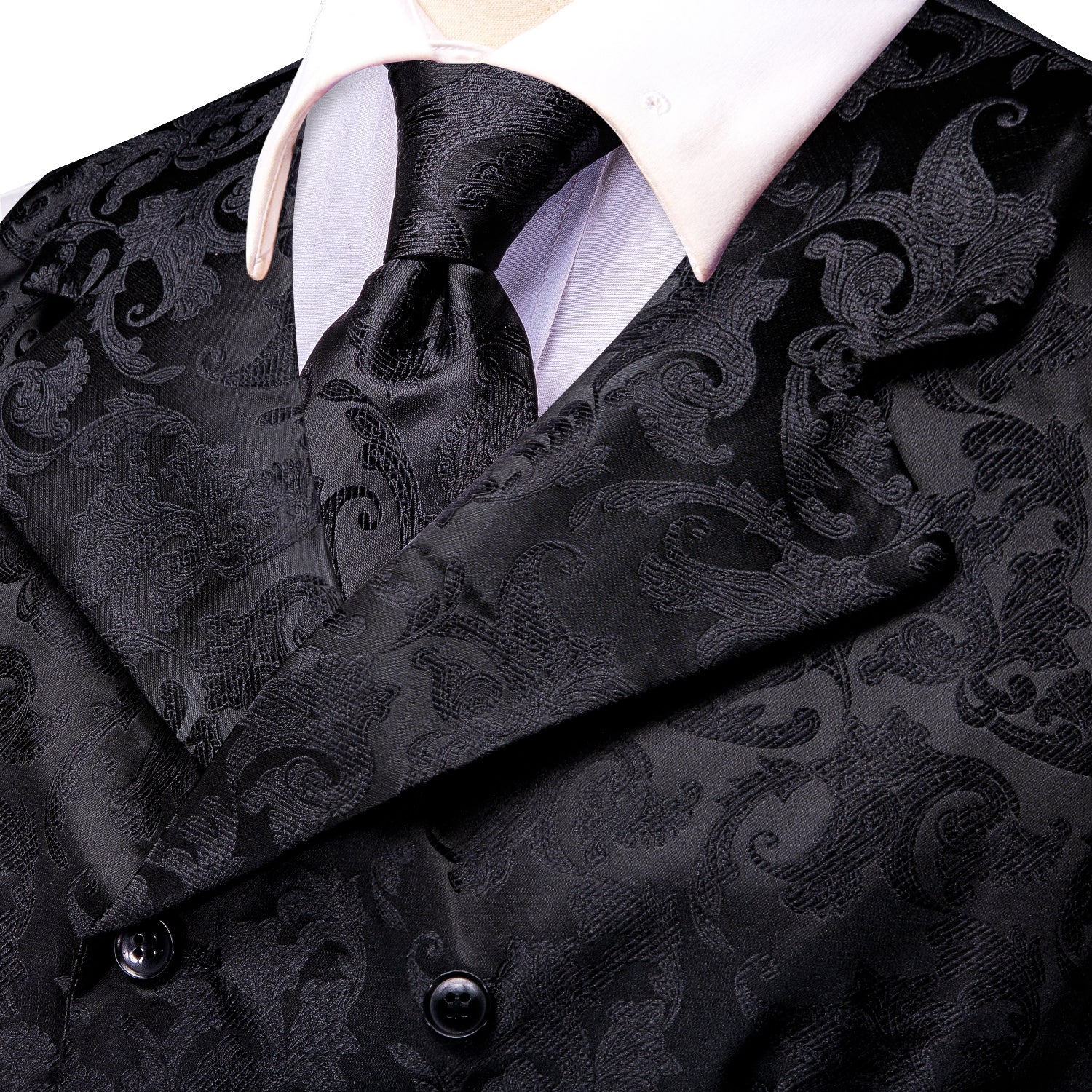 GentCrest Black Paisley Vest Set - Image 4