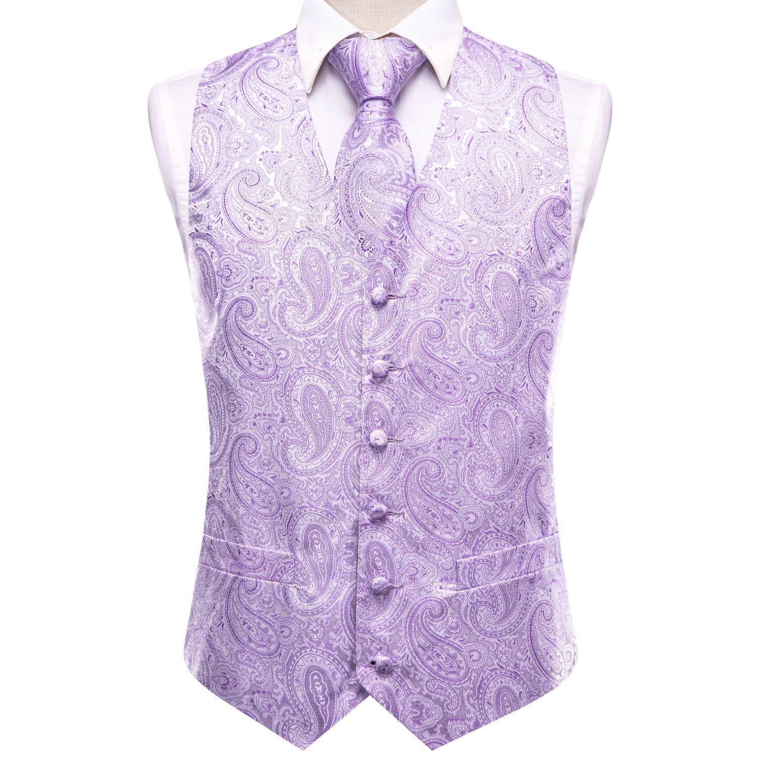 GentCrest Plum Paisley Vest Set - Image 2