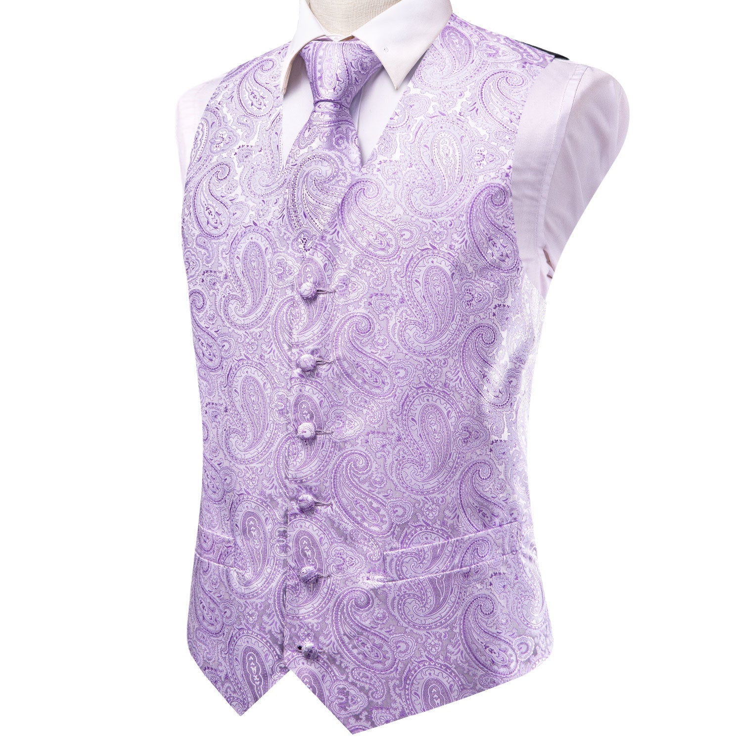 GentCrest Plum Paisley Vest Set - Image 3