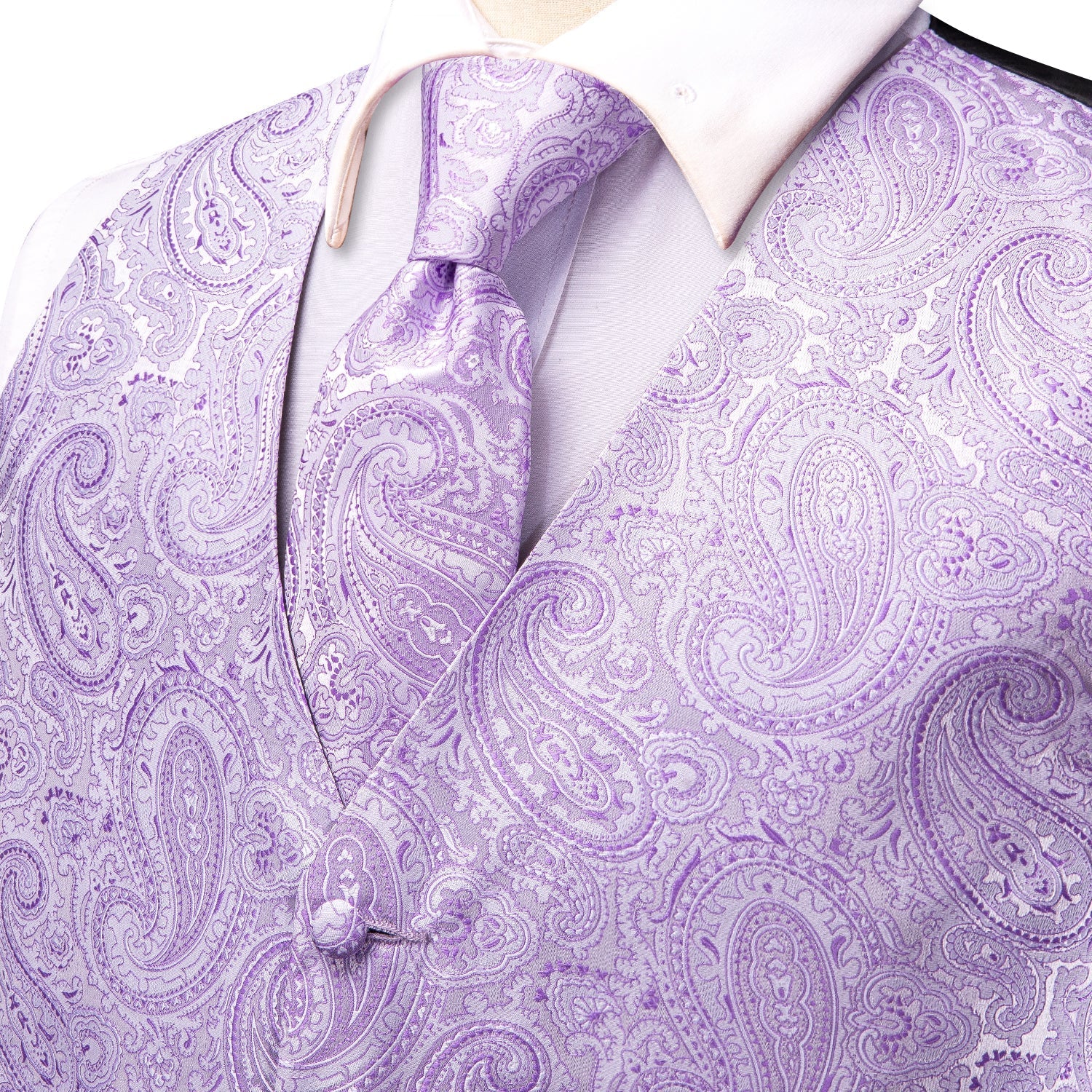 GentCrest Plum Paisley Vest Set - Image 4