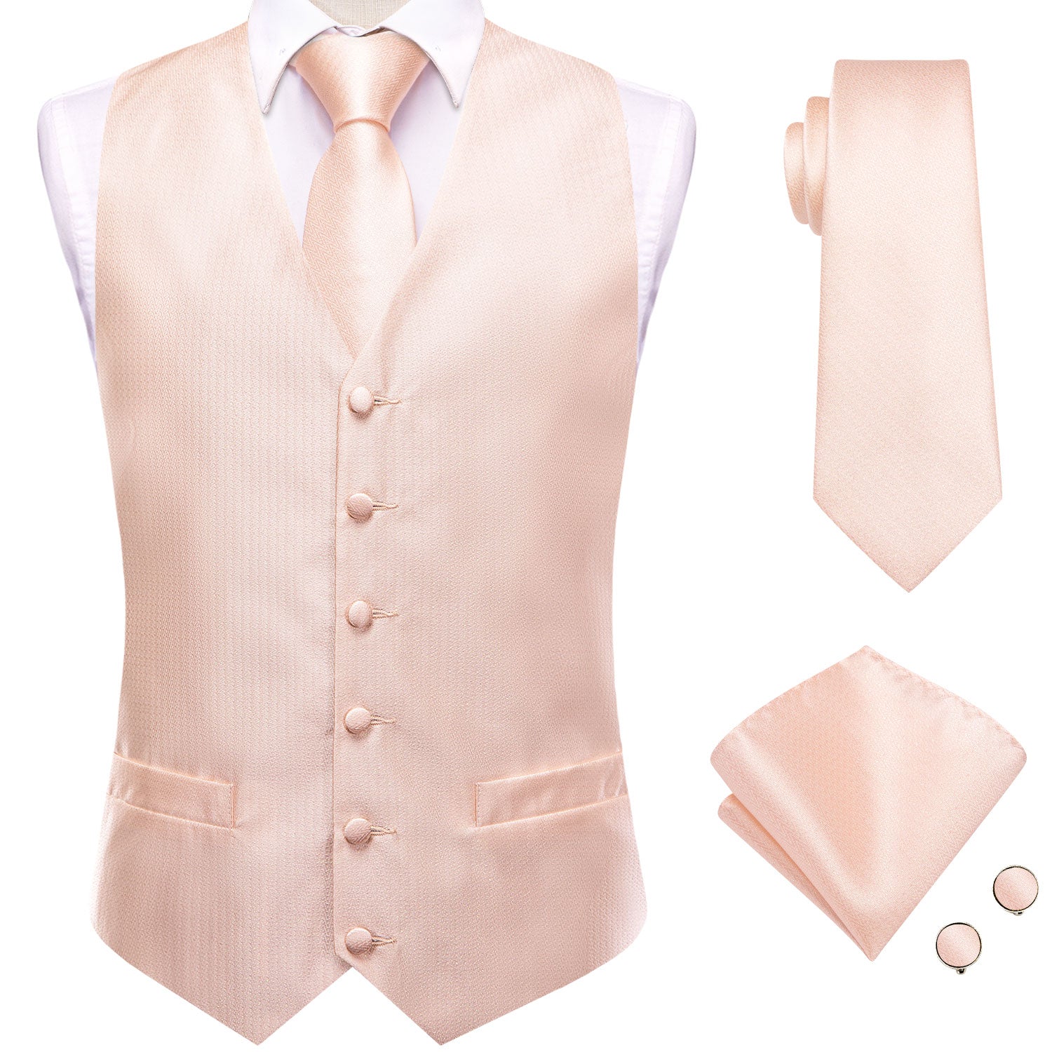 GentCrest Salmon Solid Vest Set - Image 5