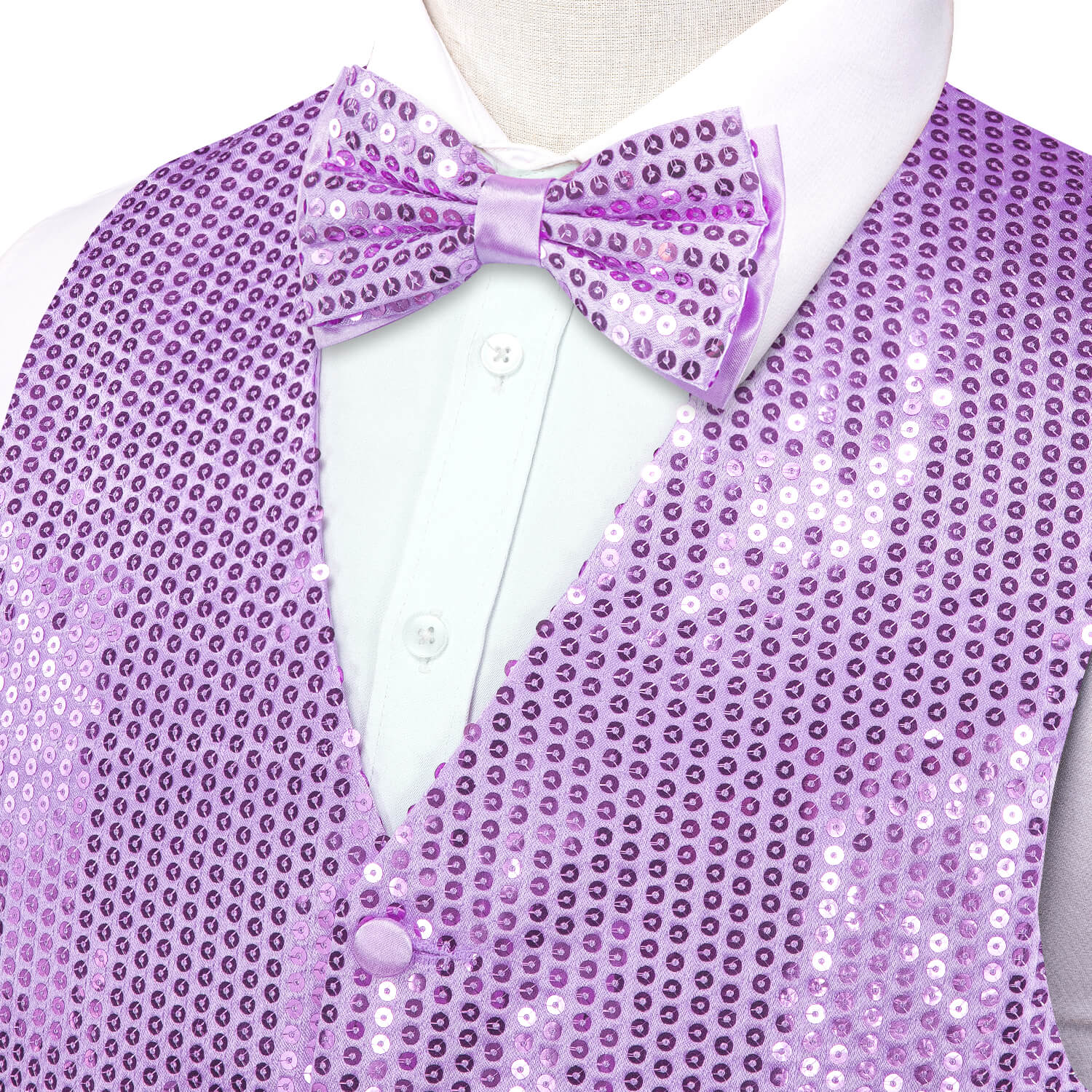 GentCrest Purple Sequin Vest Set - Image 3