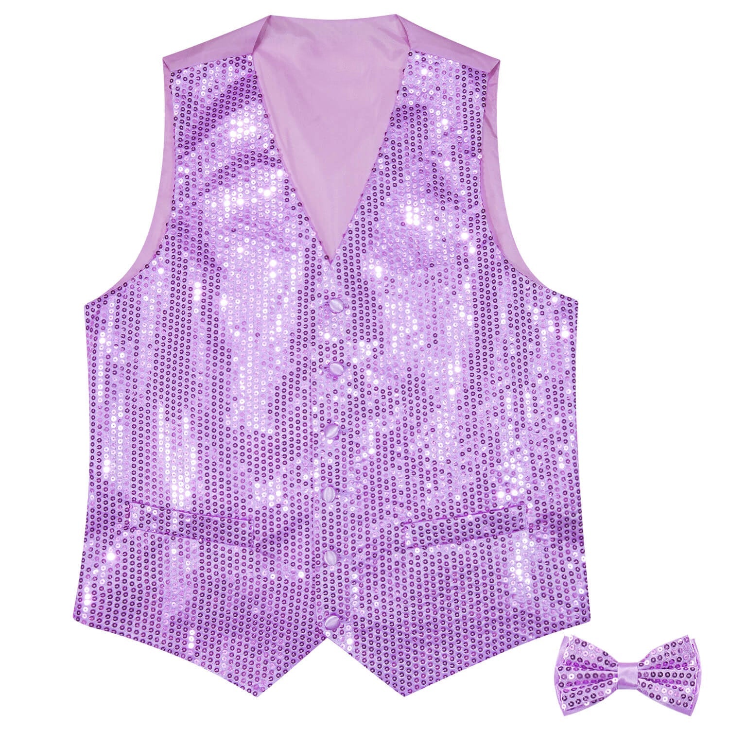 GentCrest Purple Sequin Vest Set - Image 4