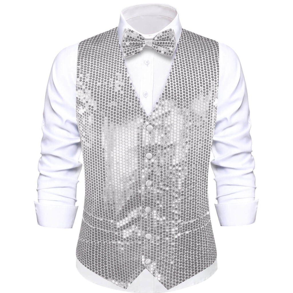 GentCrest Grey Sequin Vest Set - Image 1