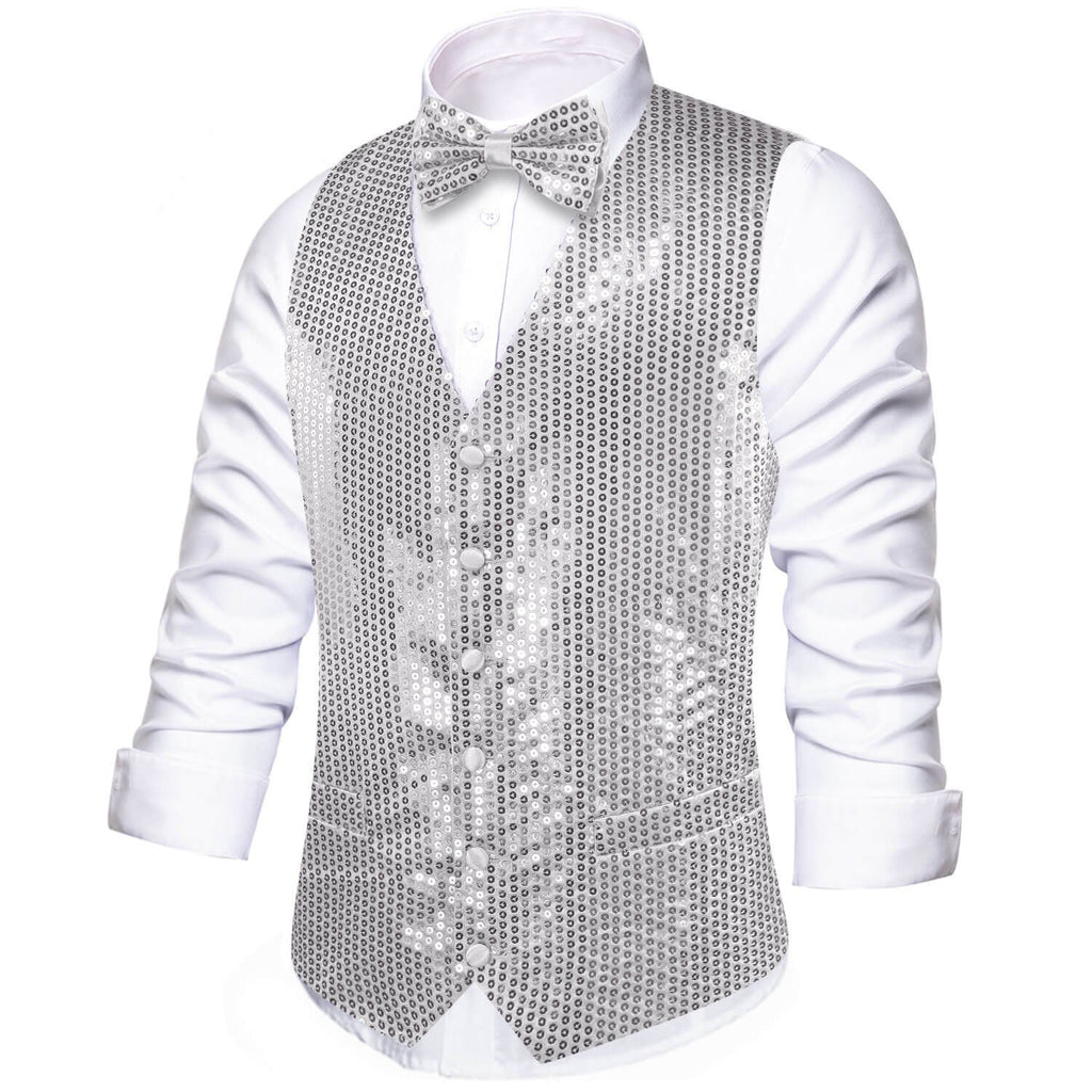 GentCrest Grey Sequin Vest Set - Image 2