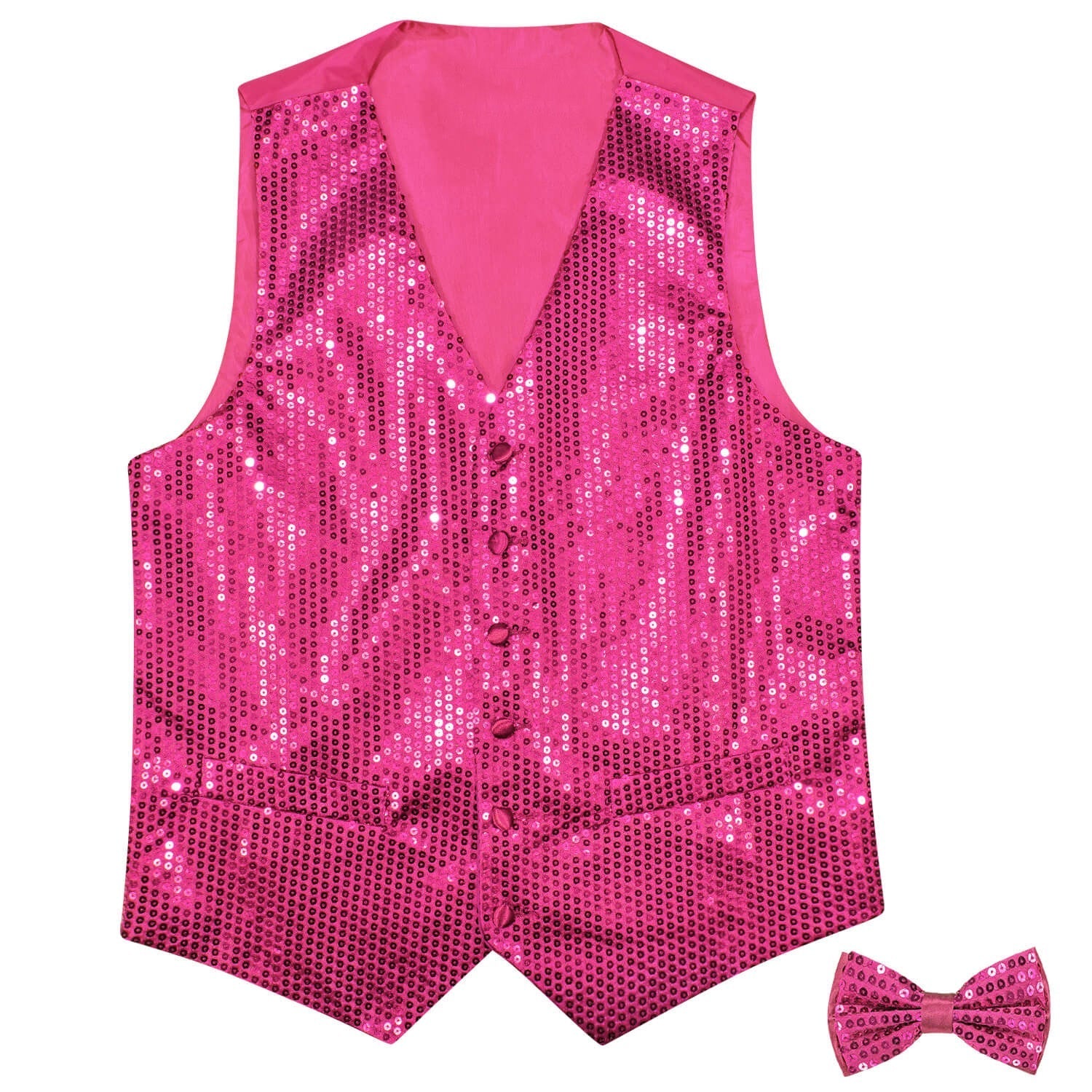 GentCrest Pink Sequin Vest Set - Image 4
