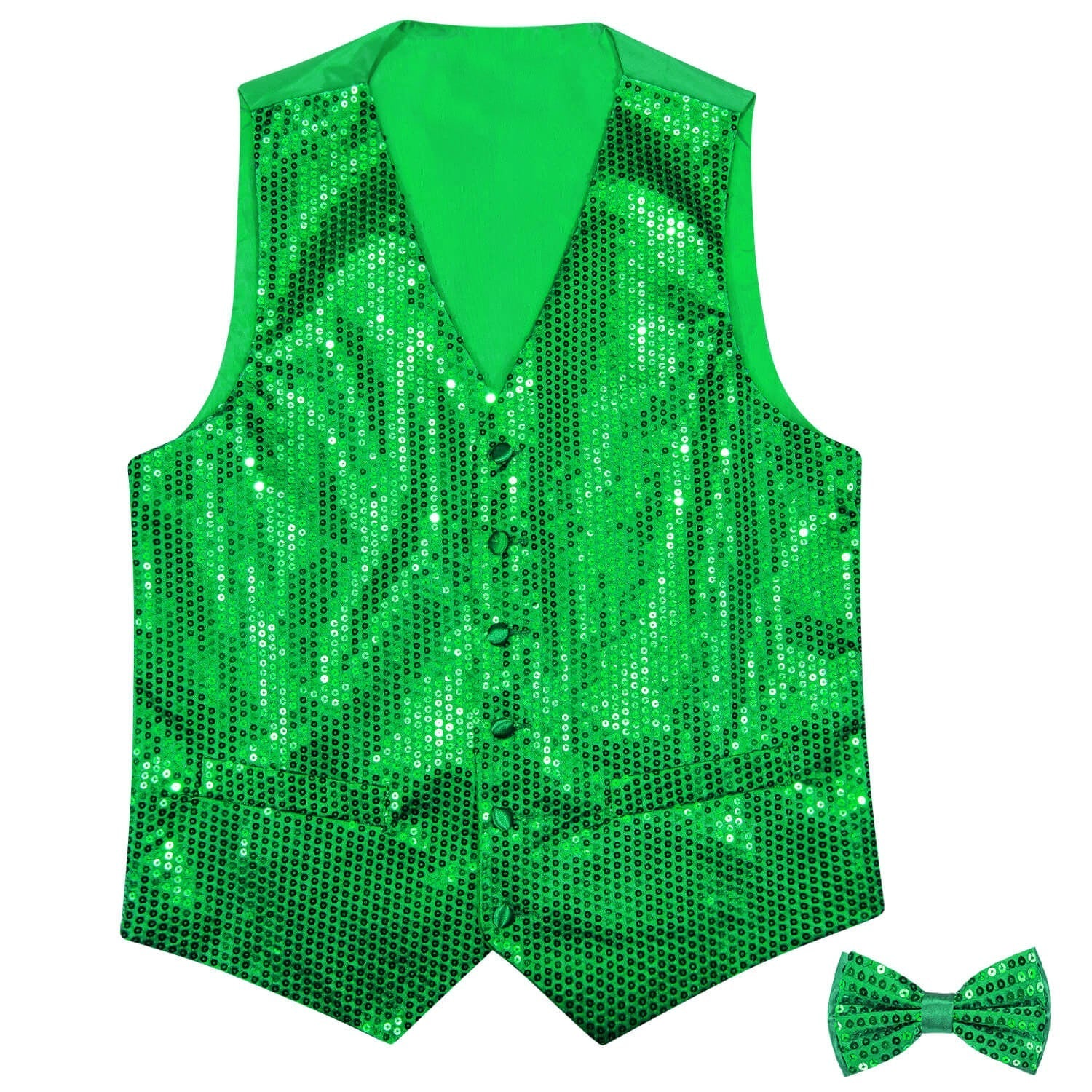 GentCrest Green Sequin Vest Set - Image 4