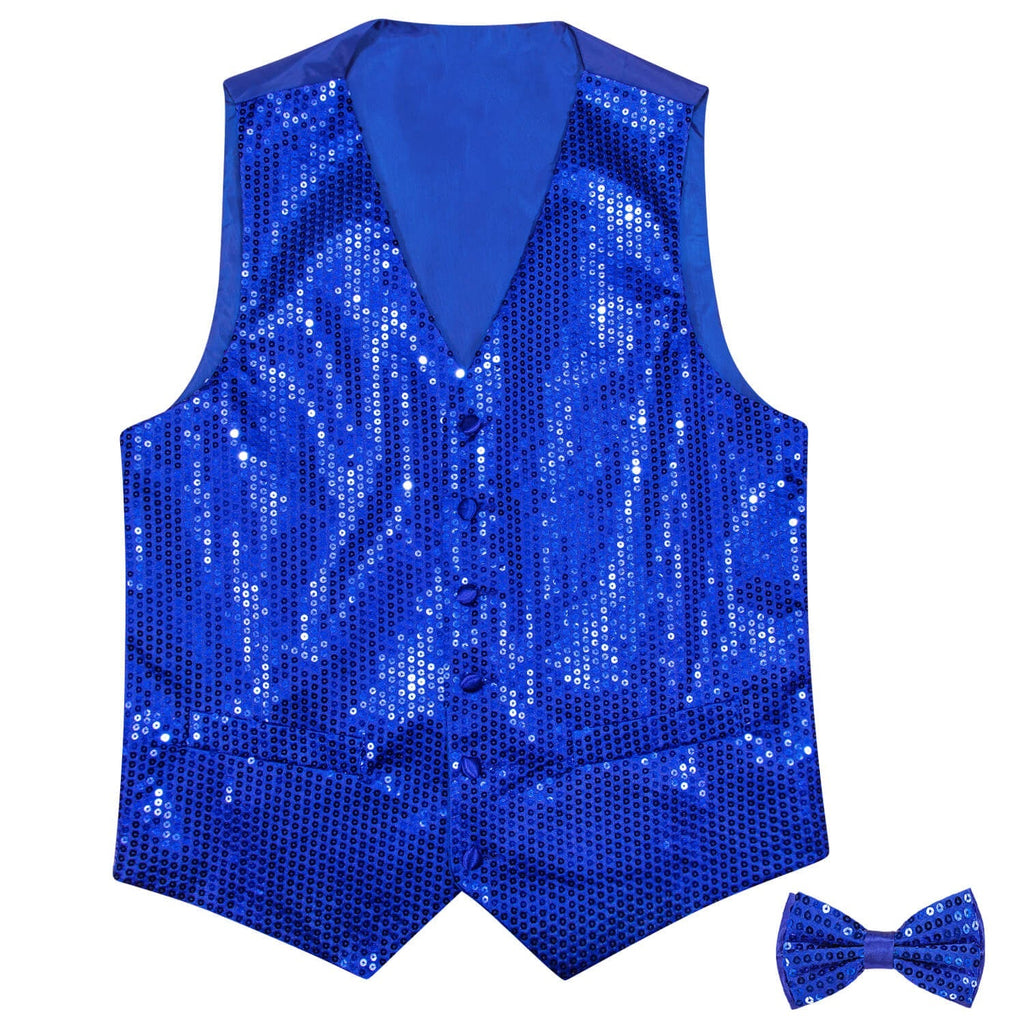 GentCrest Blue Sequin Vest Set - Image 4