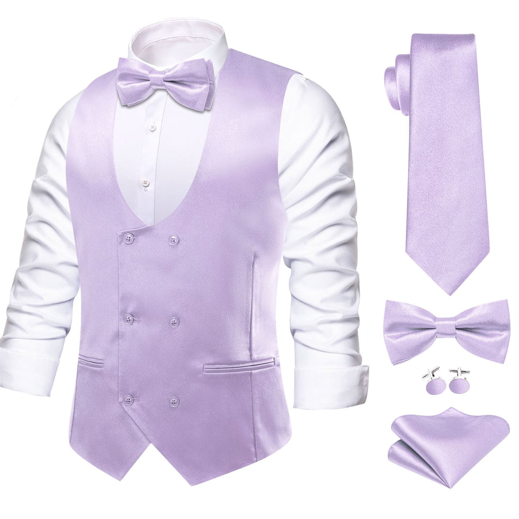 GentCrest Purple Solid Vest Set - Image 1