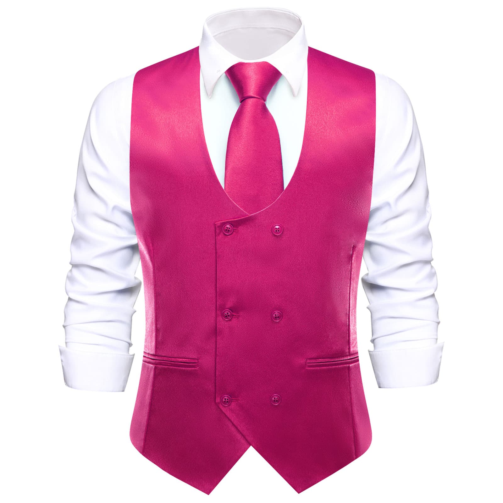 GentCrest Pink Solid Vest Set - Image 4