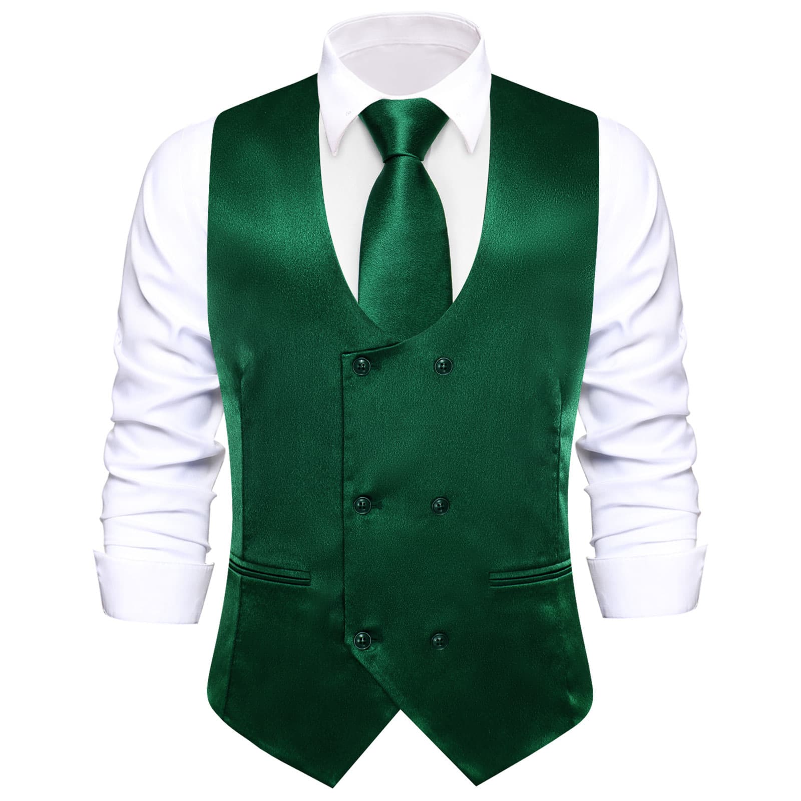 GentCrest Green Solid Vest Set - Image 4