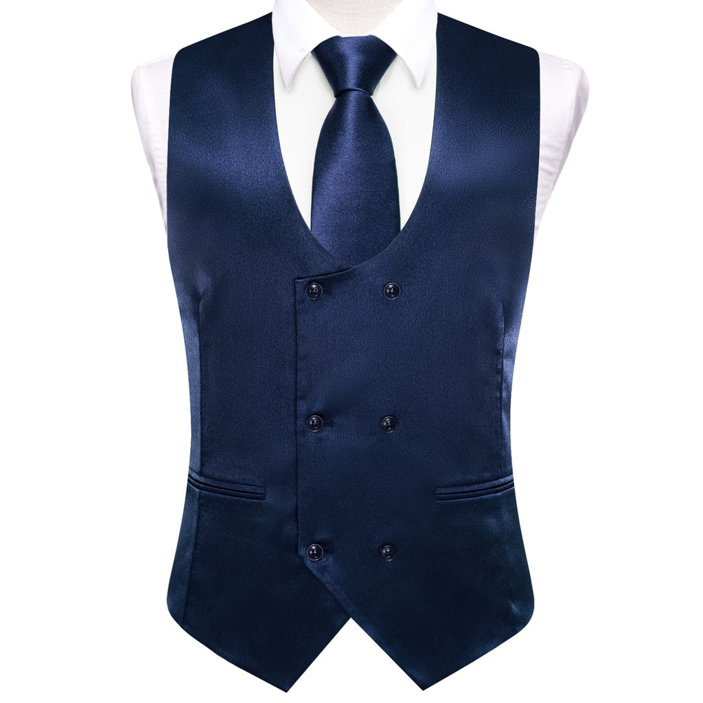 GentCrest Blue Solid Vest Set - Image 3