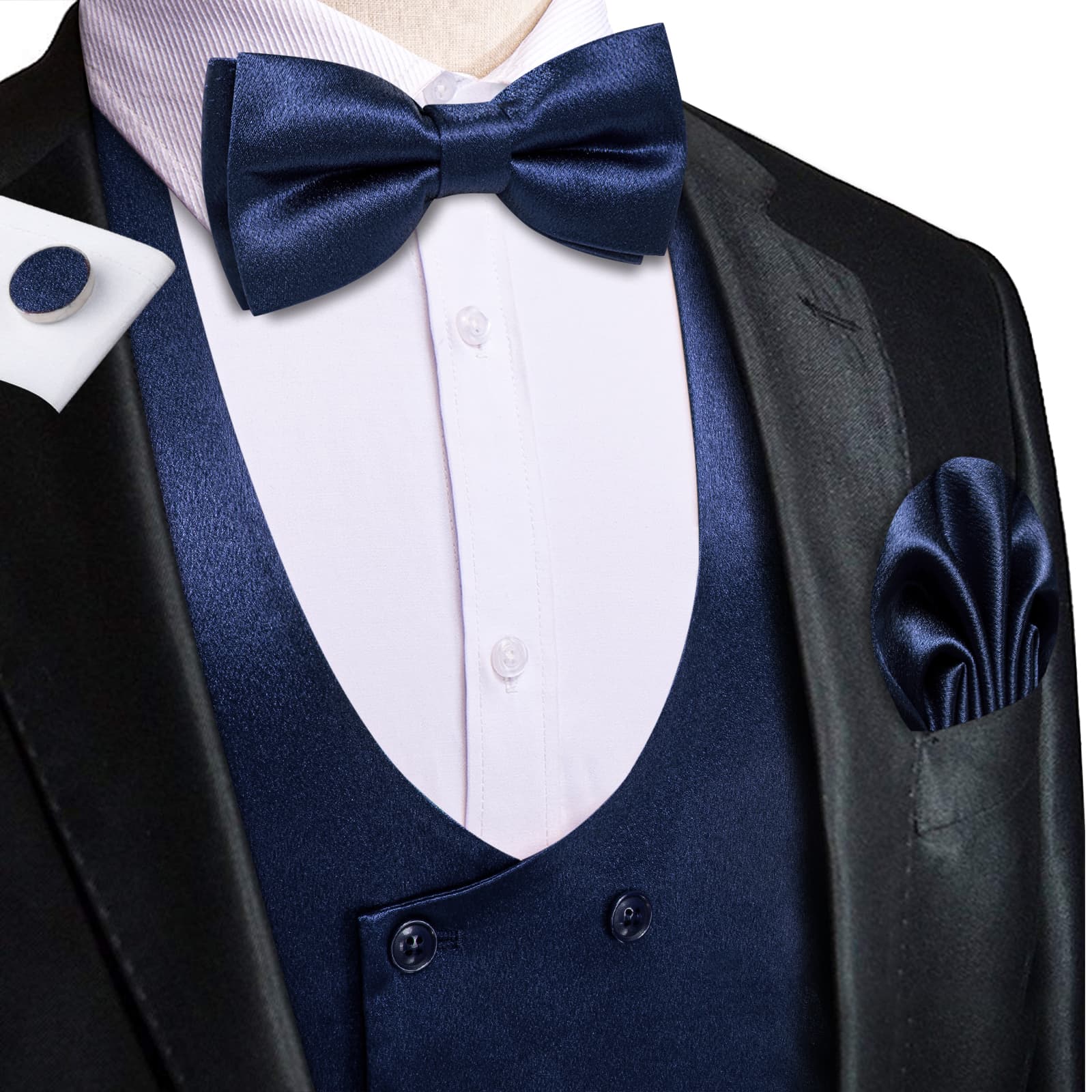 GentCrest Blue Solid Vest Set - Image 2