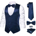 GentCrest Blue Solid Vest Set - Image 1