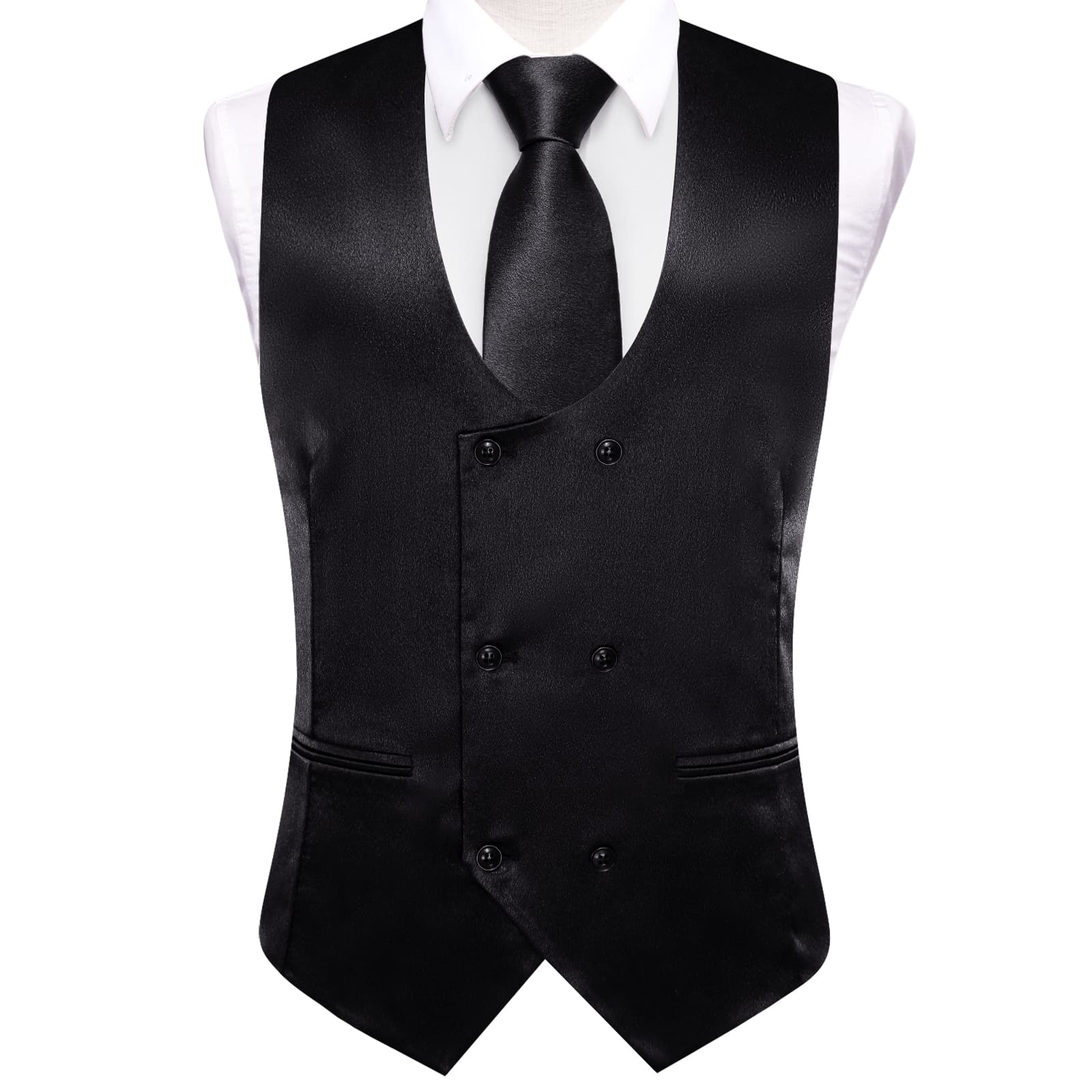 GentCrest Black Solid Vest Set - Image 3
