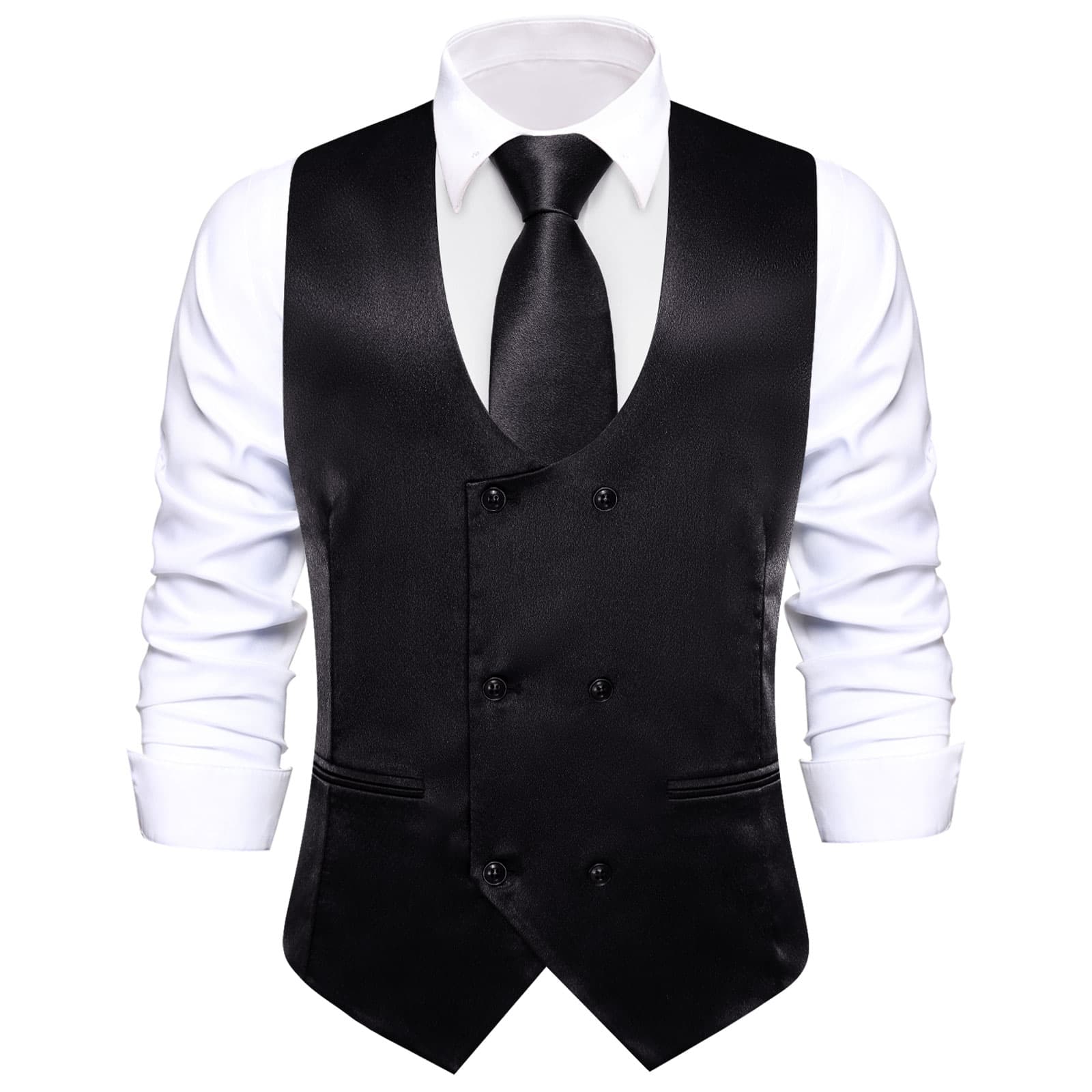 GentCrest Black Solid Vest Set - Image 4