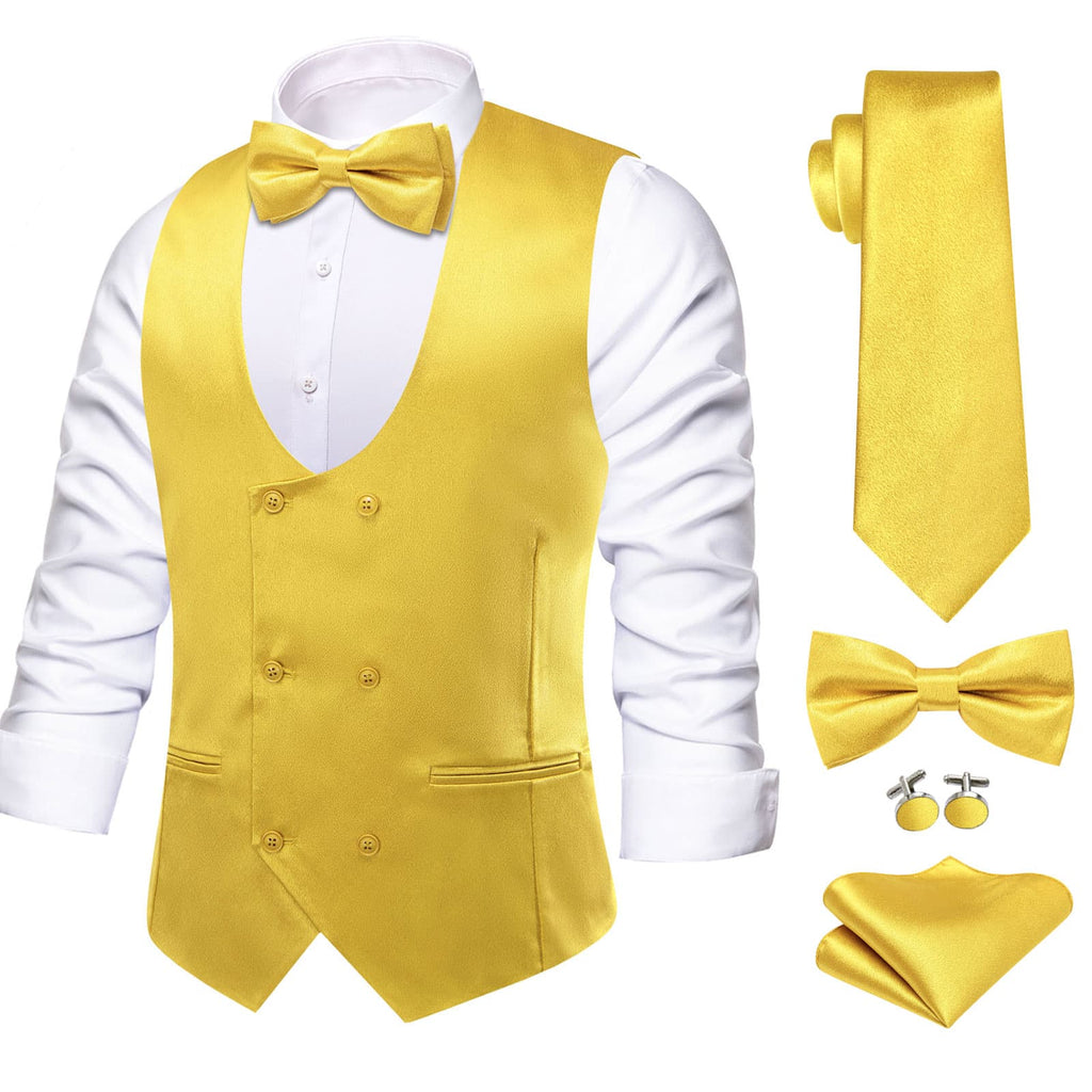 GentCrest Yellow Solid Vest Set - Image 1