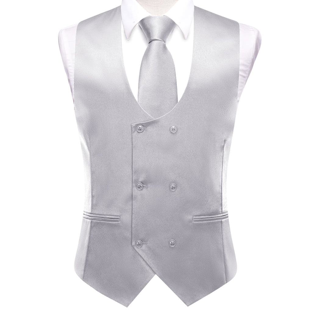 GentCrest Grey Solid Vest Set - Image 3