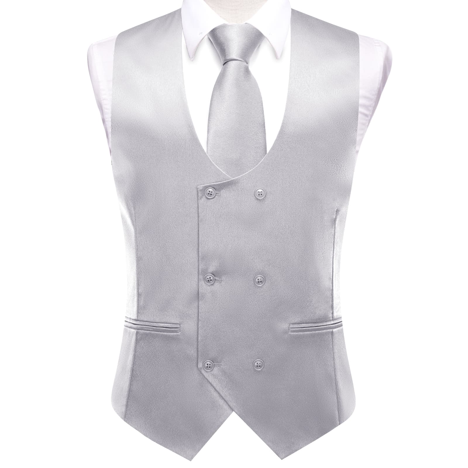 GentCrest Grey Solid Vest Set - Image 3