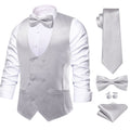 GentCrest Grey Solid Vest Set - Image 1