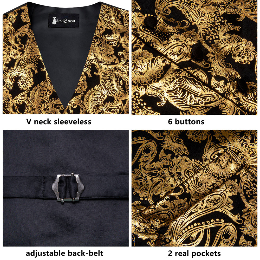 GentCrest Black Paisley Vest Set - Image 2