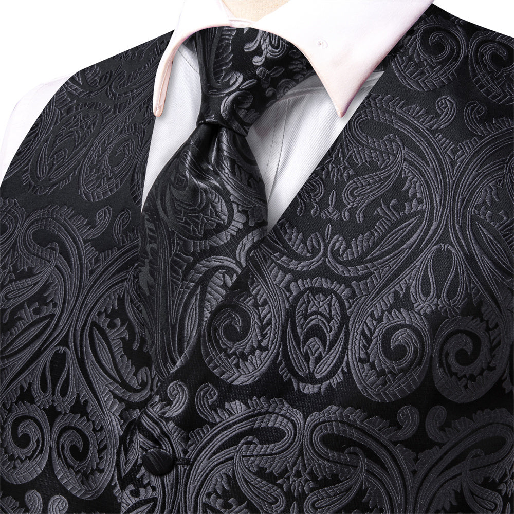 GentCrest Black Paisley Vest Set - Image 3