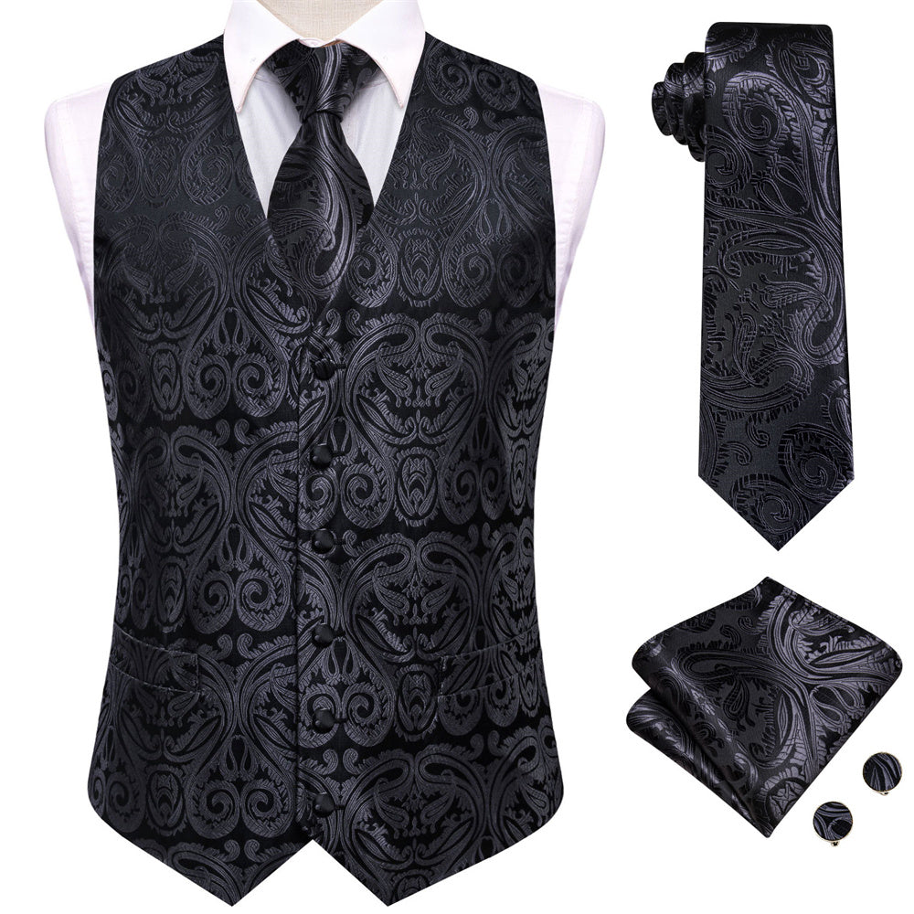 GentCrest Black Paisley Vest Set - Image 2
