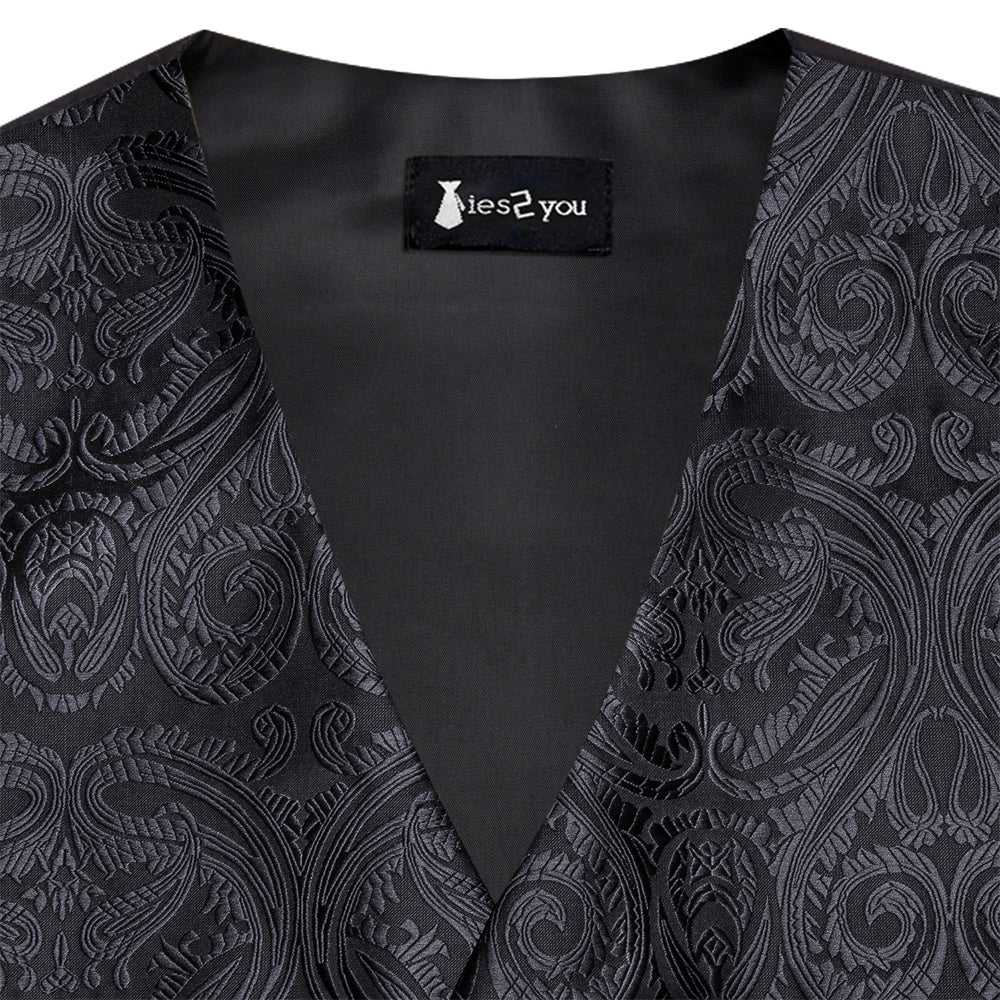 GentCrest Black Paisley Vest Set - Image 4