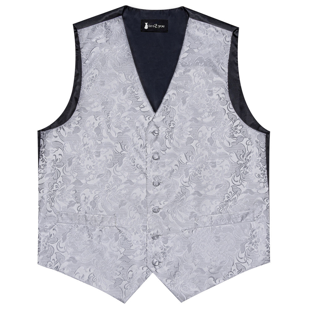 GentCrest Silver Floral Vest Set - Image 4