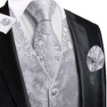 GentCrest Silver Floral Vest Set - Image 1