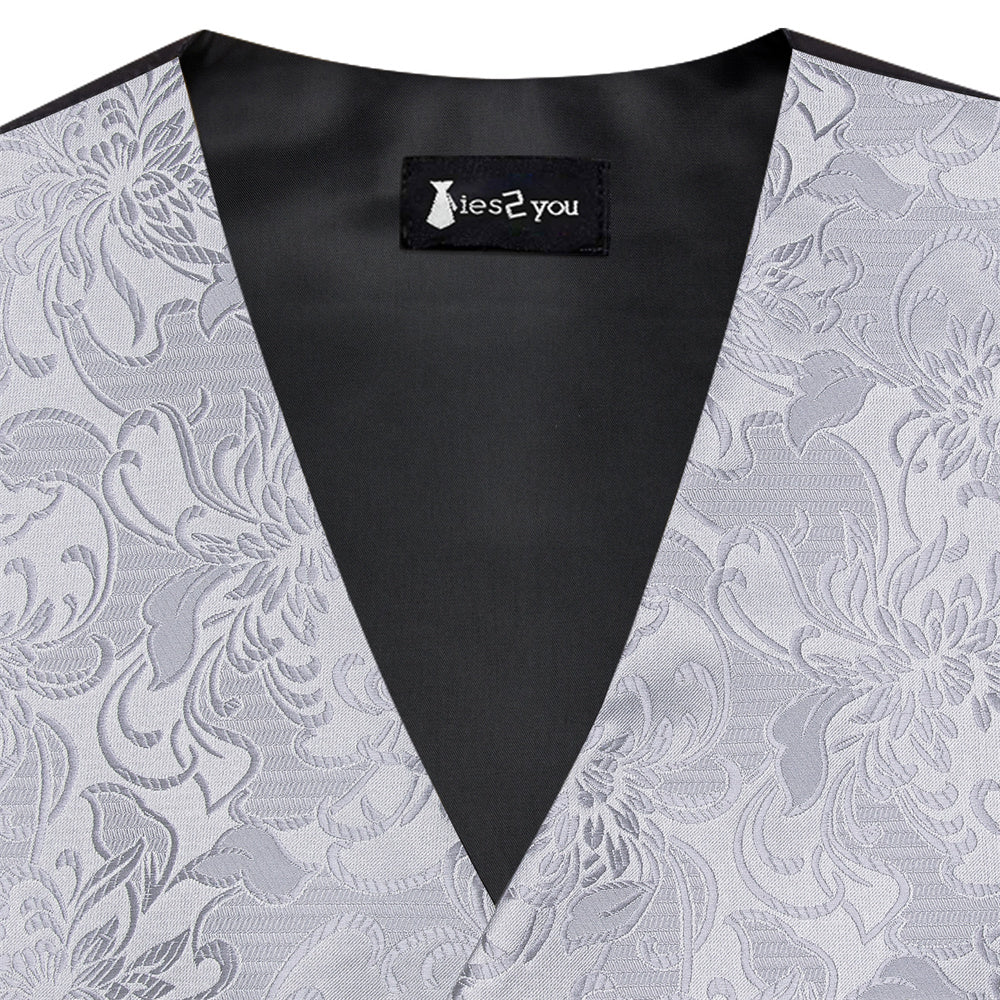 GentCrest Silver Floral Vest Set - Image 6