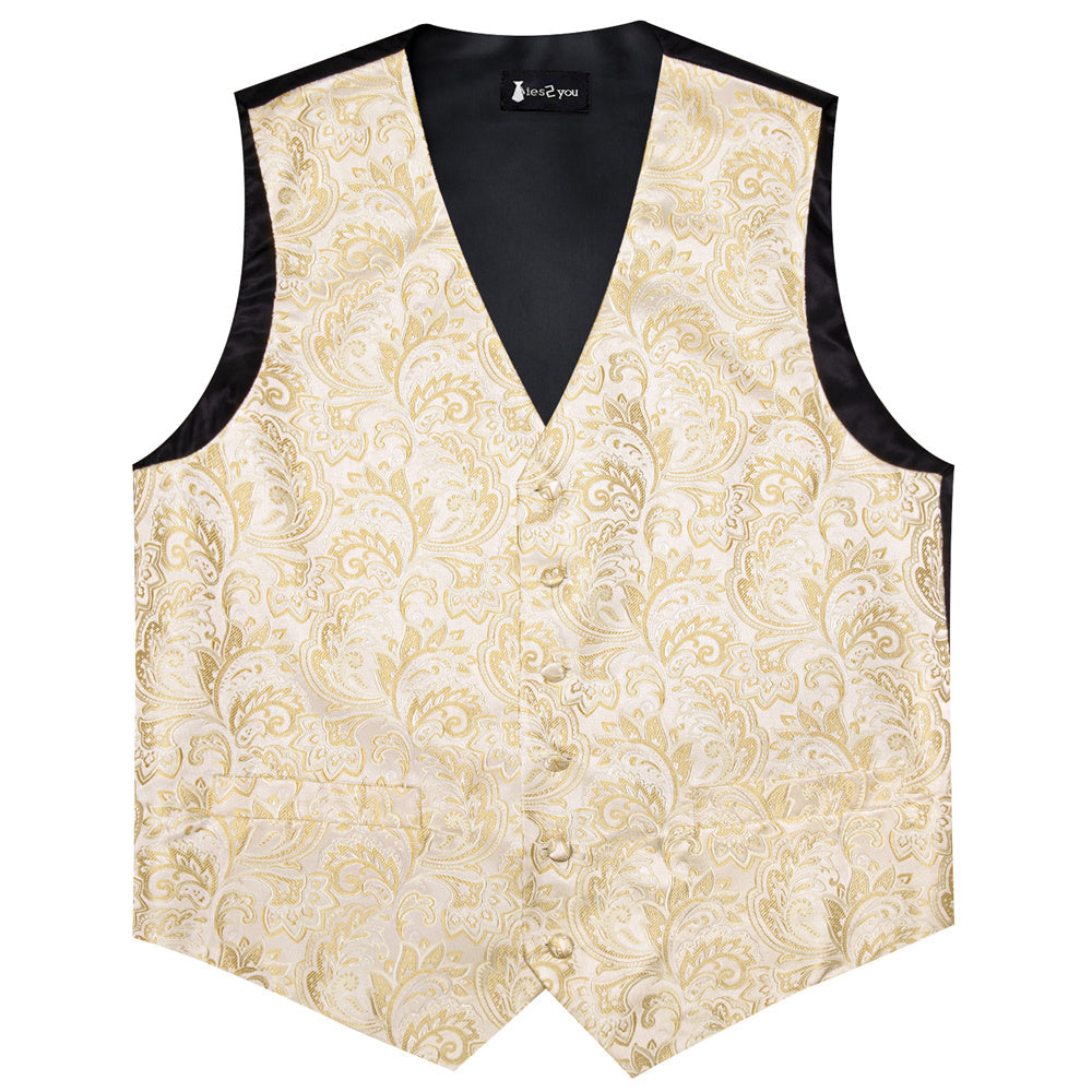GentCrest Champagne Paisley Vest Set - Image 3