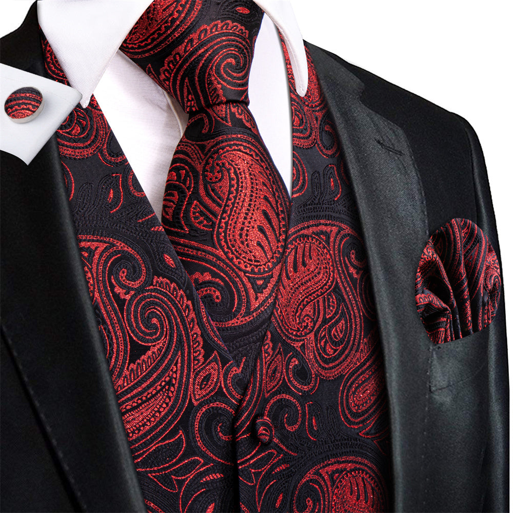 GentCrest Black Paisley Vest Set - Image 3