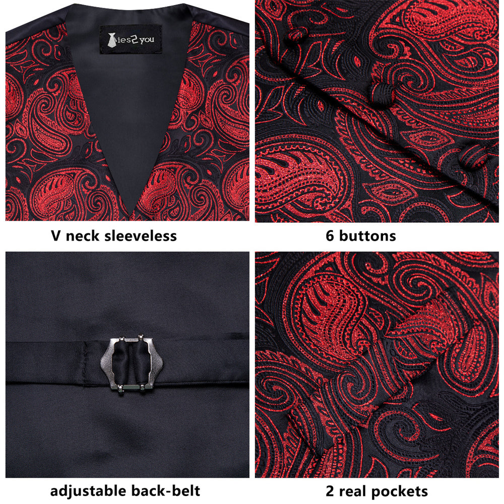 GentCrest Black Paisley Vest Set - Image 4
