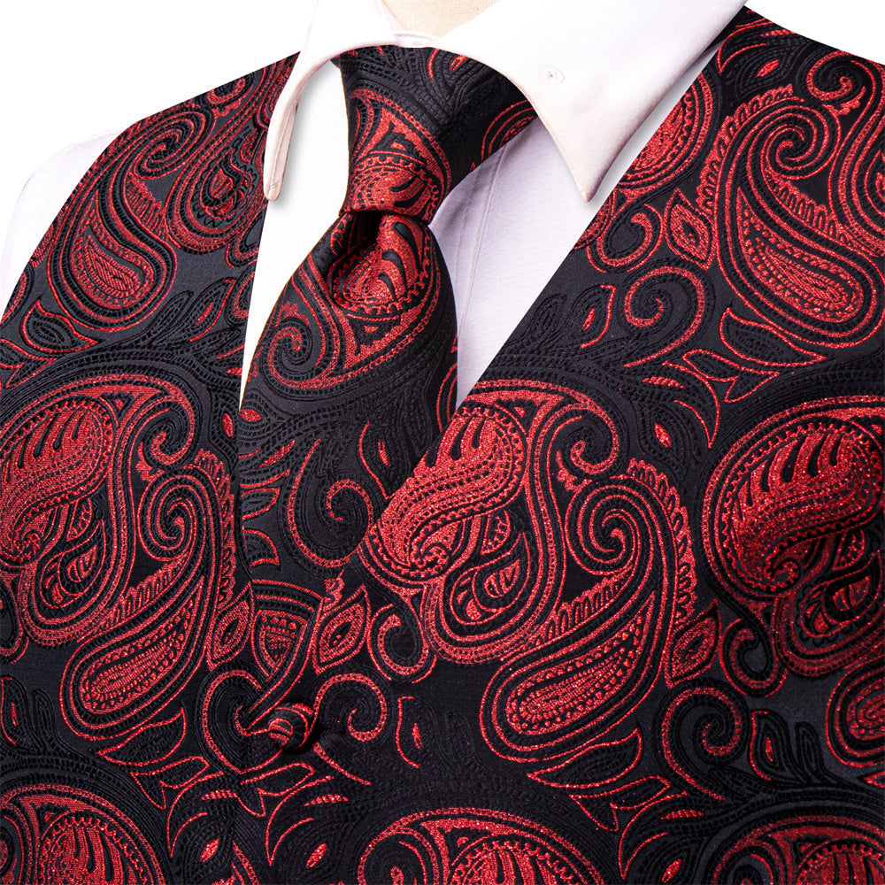GentCrest Black Paisley Vest Set - Image 5