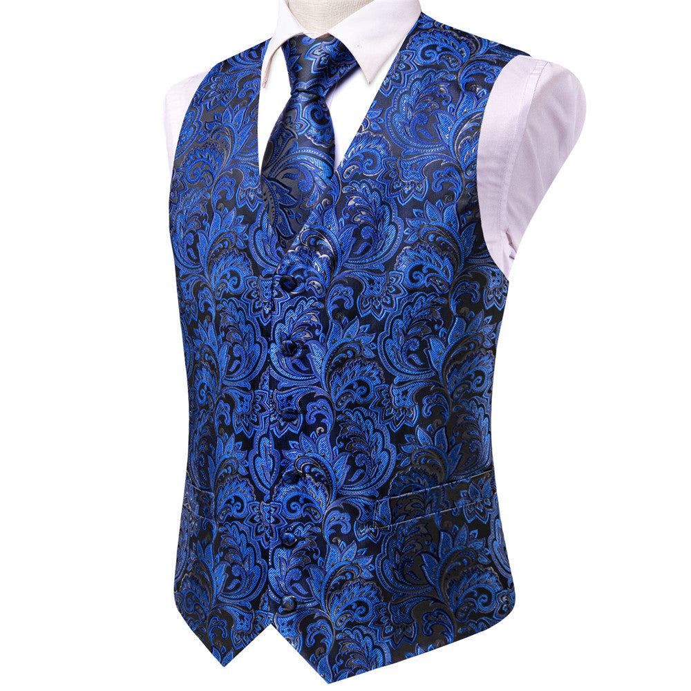 GentCrest Blue Paisley Vest Set - Image 6