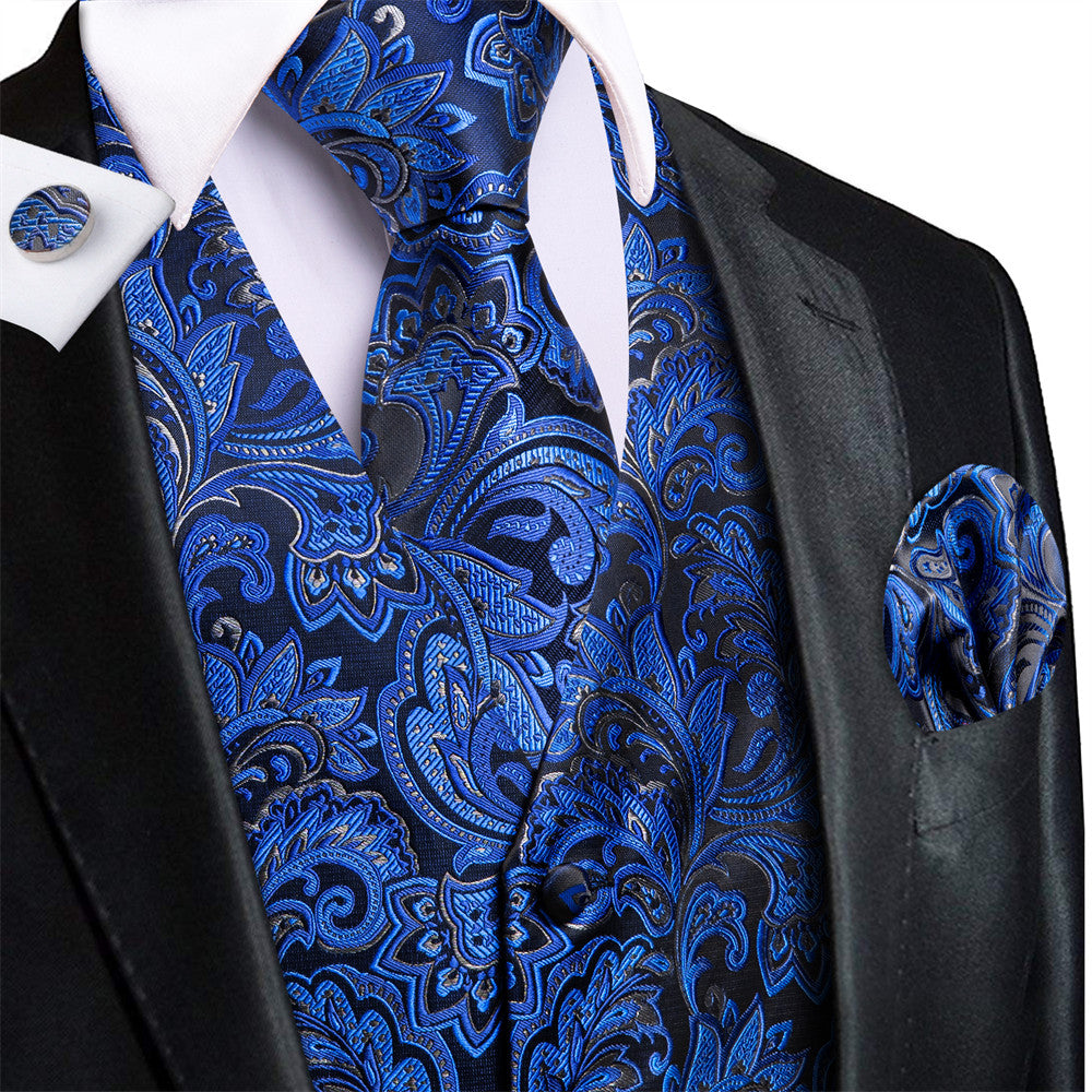 GentCrest Blue Paisley Vest Set - Image 3