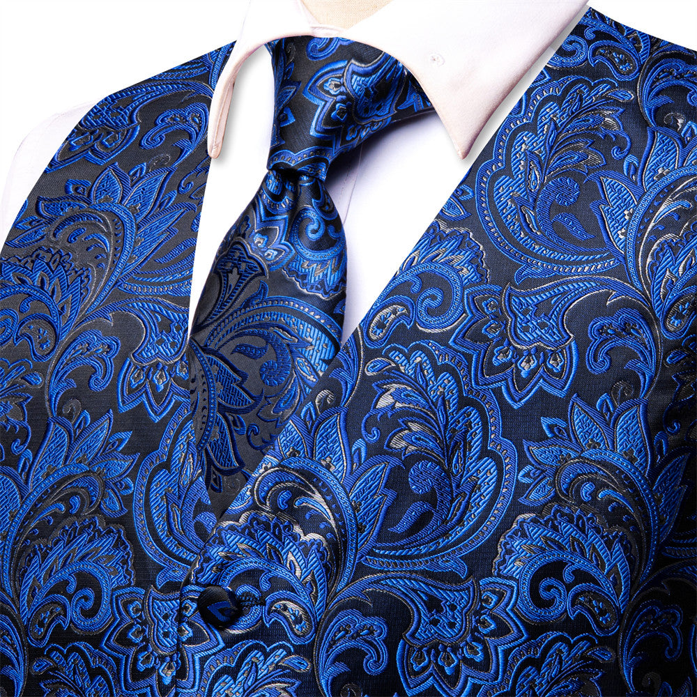 GentCrest Blue Paisley Vest Set - Image 4
