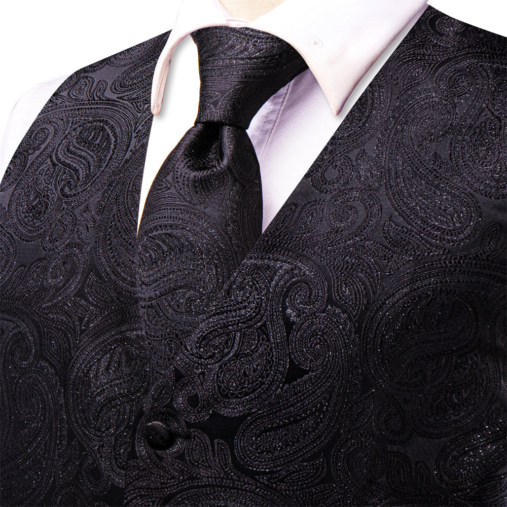 GentCrest Black Paisley Vest Set - Image 3