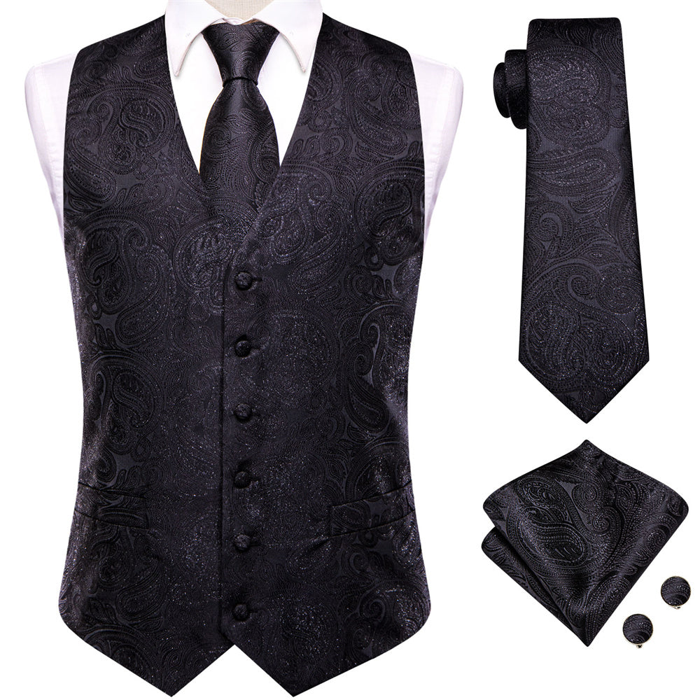 GentCrest Black Paisley Vest Set - Image 2