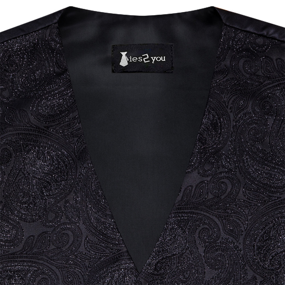 GentCrest Black Paisley Vest Set - Image 6