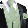 GentCrest Green Paisley Vest Set - Image 1